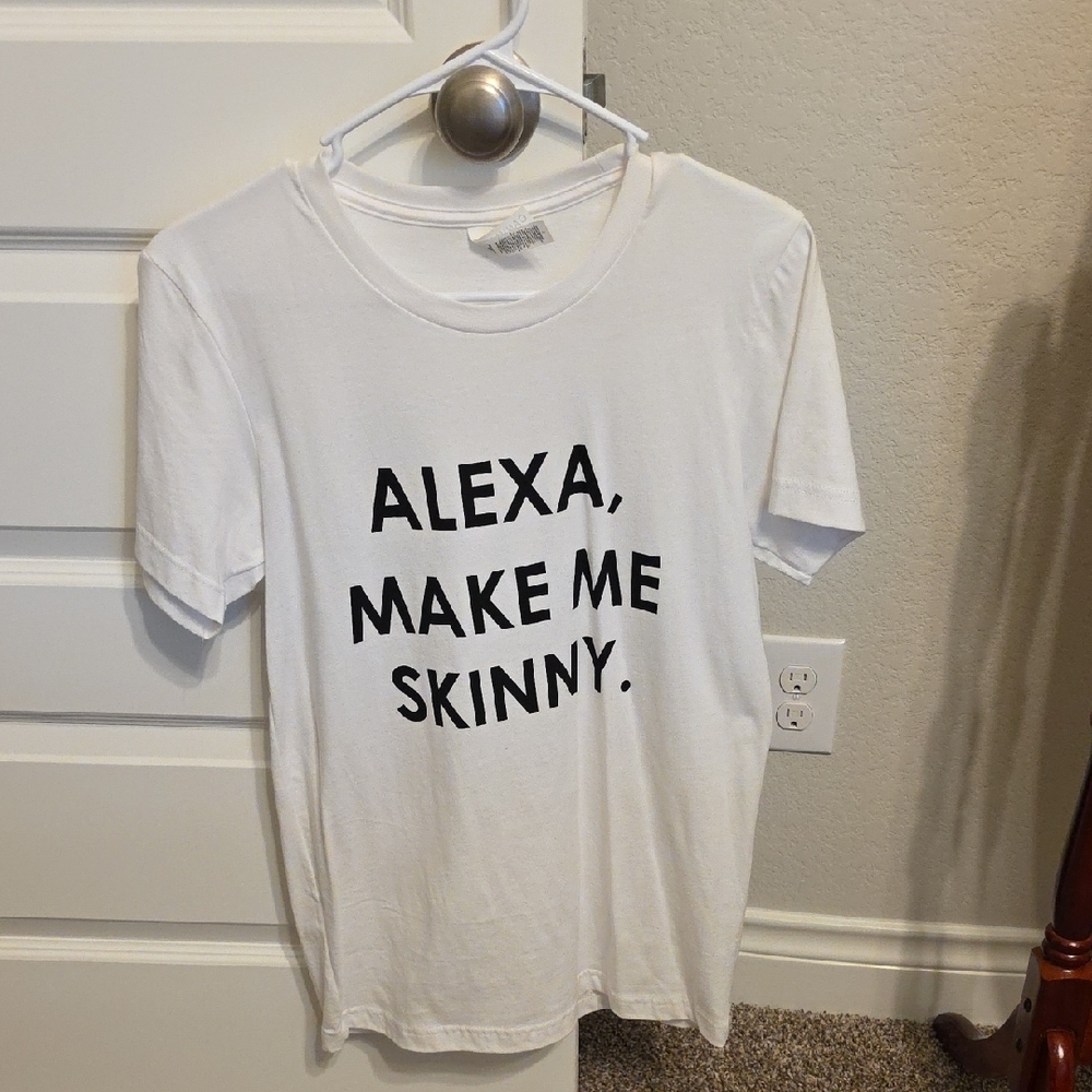 White Graphic Tee with Fun Text - Picture 5 of 9